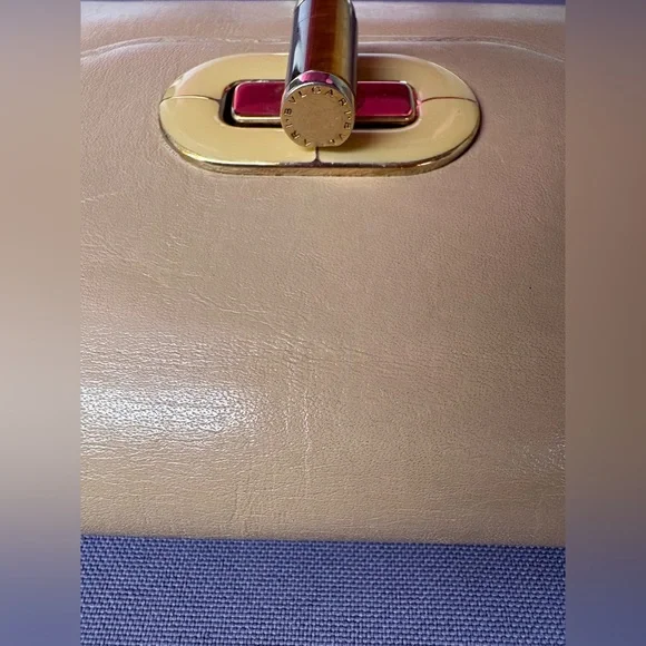 Low start Vintage BVLGARI Isabella Rossellini Beige Leather ZipAround LongWallet - Picture 8 of 15